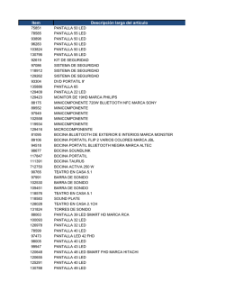 Item Descripci&oacute;n larga del art&iacute;culo