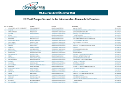 III Trail Parque Natural de los Alcornocales. Jimena de la Frontera