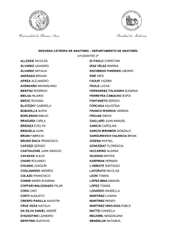 SEGUNDA C&Aacute;TEDRA DE ANATOM&Iacute;A &ndash; DEPARTAMENTO DE