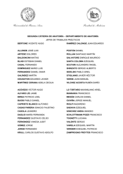 SEGUNDA C&Aacute;TEDRA DE ANATOM&Iacute;A &ndash; DEPARTAMENTO DE