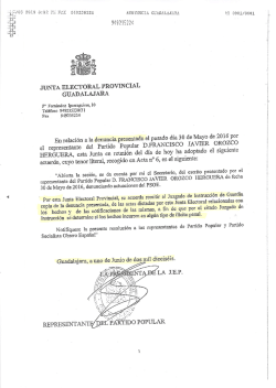 el representante del Partido Popular D.FRANCISCO JAVIER OROZCO