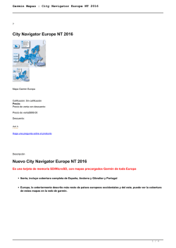 Garmin Mapas : City Navigator Europe NT 2016