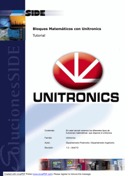 Bloques Matem&aacute;ticos con Unitronics Tutorial