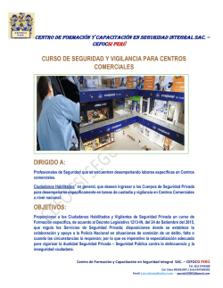 6. Curso B&aacute;sico para Seguridad en Centros Comerciales