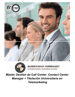 M&aacute;ster Gesti&oacute;n de Call Center: Contact Center