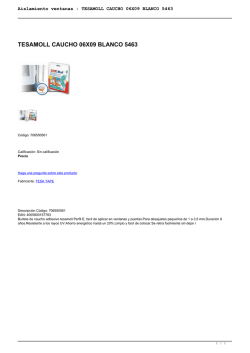 Aislamiento ventanas : TESAMOLL CAUCHO 06X09 BLANCO 5463