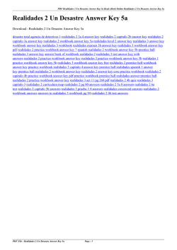 Realidades 2 Un Desastre Answer Key 5a