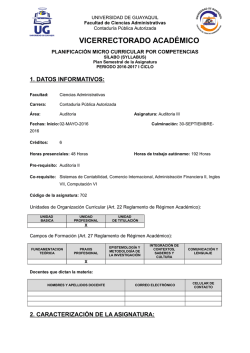 Auditor&iacute;a III - Aula Virtual F. Ciencias Administrativas