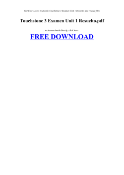Touchstone 3 Examen Unit 1 Resuelto