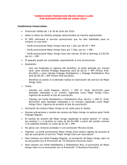 &ldquo;CONDICIONES PROMOCION MEJOR AMIGO CLARO POR