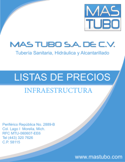 listas de precios - M&aacute;s Tubo SA de CV