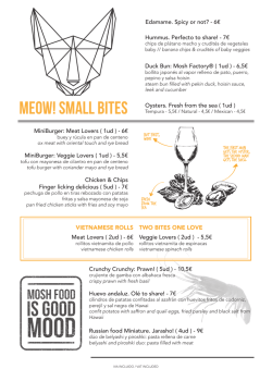 meow! small bites - MOSH - Fun Kitchen