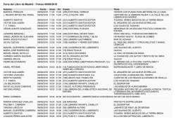 Feria del Libro de Madrid : Firmas 09/06/2016