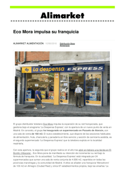 Eco Mora impulsa su franquicia - Noticias de