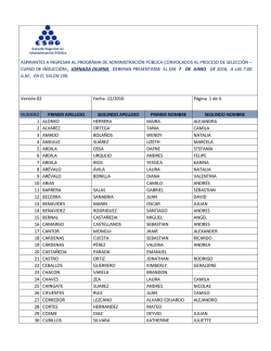 aspirantes a ingresar al programa de administraci&oacute;n p&uacute;blica