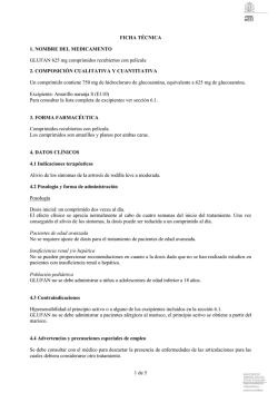 1 de 5 FICHA T&Eacute;CNICA 1. NOMBRE DEL MEDICAMENTO GLUFAN