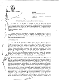 SENTENCIA DEL TRIBUNAL CONSTITUCIONAL En Lima, al 1 d&iacute;a