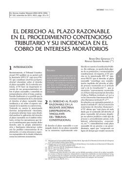 El plazo razonable en el Contencioso Tributario y su