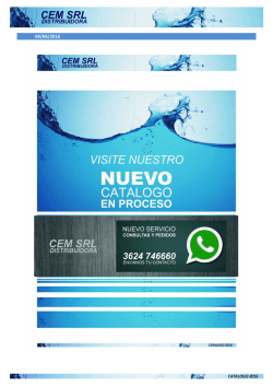 Descargar cat&aacute;logo - Distribuidora CEM SRL