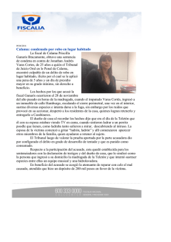 Calama: condenado por robo en lugar habitado