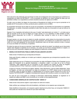 Manual de Integraci&oacute;n de Expedientes de Cr&eacute;dito Infonavit