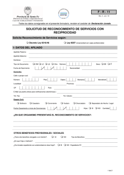 F R - 11 Solicitud de Reconocimiento de Servicios con Reciprocidad