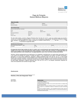 Formato de Finiquito - Seguros Monterrey New York Life