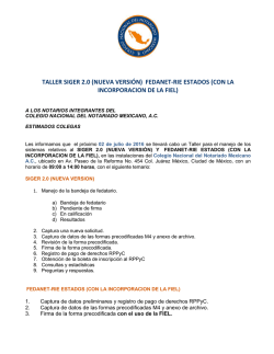 taller siger 2.0 (nueva version) fedanet-rie estados