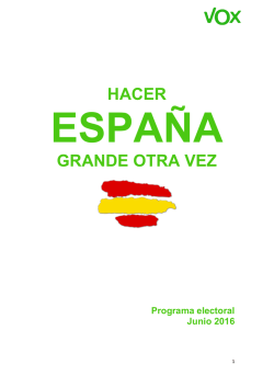 Programa Electoral VOX 26J