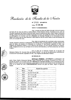 I Mes - Ministerio P&uacute;blico