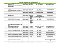 UNIDADES DE VERIFICACI&Oacute;N AUTORIZADAS ANTE EMA