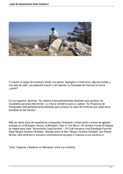 &iquest;Qu&eacute; Es Alcanzando Cada Hombre?