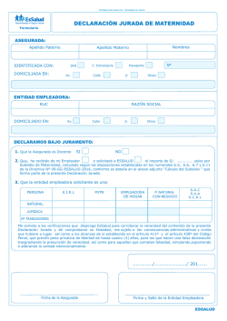 Declaraci&oacute;n Jurada de Maternidad