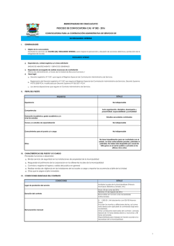 T&eacute;rminos de Convocatoria - Municipalidad de Chaclacayo