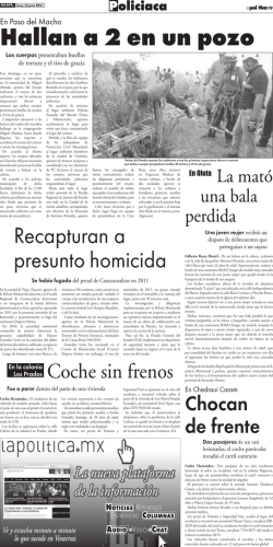 Recapturan a presunto homicida