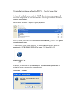Gu&iacute;a de instalaci&oacute;n de aplicaci&oacute;n TGCM &ndash; Escritorio movistar
