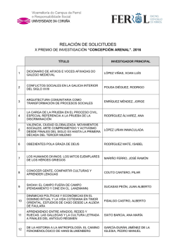 relaci&oacute;n de solicitudes