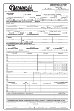 Formulario Unico de Afiliaci&oacute;n y Registro de