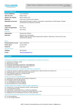 DATOS GENERALES Curso acad&eacute;mico Curso 2016/2017 Tipo de