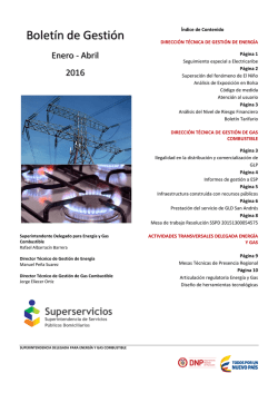 Bolet&iacute;n de Gesti&oacute;n Enero - Abril 2016