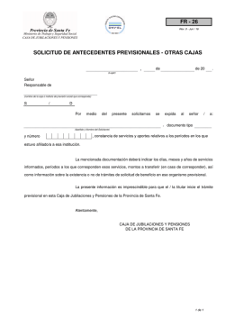 F R - 26 - Solicitud de Antecedentes Previsional