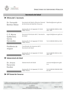 Directorio Detallado de Servidores P&uacute;blicos
