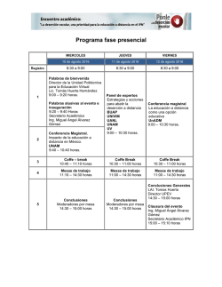 Programa fase presencial