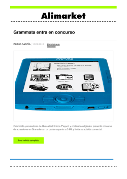 Grammata entra en concurso - Noticias de Electro en Alimarket