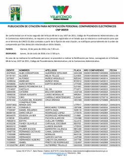 Notificaci&oacute;n Personal - CNP 0059