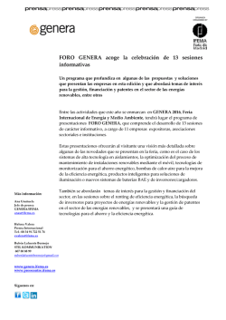 Foro GENERA 2016