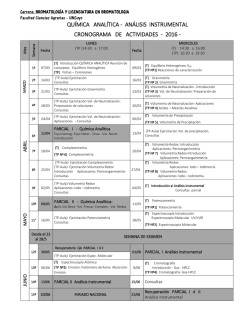 Cronograma 2016 Archivo - Campus Virtual Facultad de Ciencias