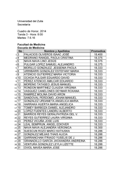 tercera tanda - Secretar&iacute;a