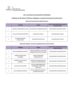 OE4. CAT&Aacute;LOGO DE DECLARACI&Oacute;N PATRIMONIAL Cat&aacute;logo de