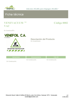 VENEVACUUM &Acirc;&reg; VAC C&oacute;digo 0002